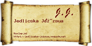 Jedlicska Józsua névjegykártya